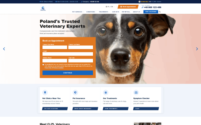 Corporate Website CLPL Veterinary